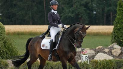 Bild: otr
Cornelia Krinner aus Mallersdorf siegte beim "Prix St. Georges".