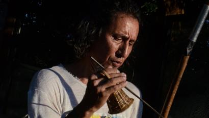 Bild: Kunz
In Brasilien ein Star an den Percussion: Marco Lobo auf der Serenadenbühne. Bild: Kunz