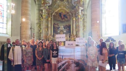Bild: jzk
Von Träumen handelt der Schuljahresabschlussgottesdienst der Realschule in der Stadtpfarrkirche.