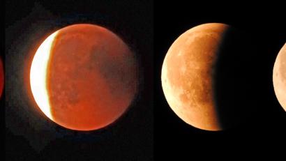 Bild: Dobmeier
Ab dem Kerneintritt in den Schatten der Erde um 22.22 Uhr ist die längste totale Mondfinsternis des 21. Jahrhunderts auch in Weiden doch noch zu sehen.
Bildmontage: