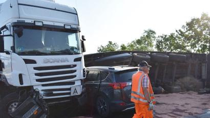 Bild: jma
Unfall auf der A93.