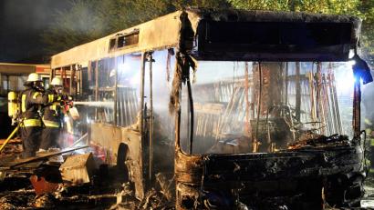 Bild: jma
Vom Bus blieb nicht mehr viel übrig.