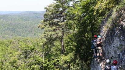 Bild: Bernd Müller
Einer von vielen Tourismus-Trümpfen der Region: Klettern am Höhenglückssteig.