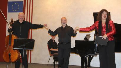 Bild: Martin Franitza
Misha Quint, Gerardo Teissonniere und Christa Mayer begeistern beim 2. SRIMF-Meisterkonzert das Publikum.