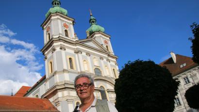 Bild: jrh
Jaroslav Šonka arbeitet gerade an einer Fotoreportage im Kloster Waldsassen.