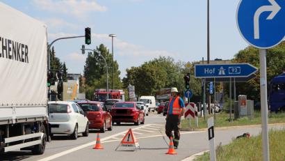 Bild: Auer, Alexander
Stau nach einem Unfall auf der A93 zwischen Pfaffensteiner und Prüfeninger Tunnel.