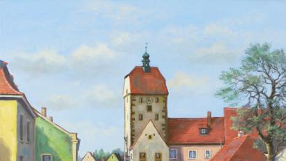 Bild: exb
Dieses Exponat, das im Innenhof des malerischen Anwesens zu sehen sein wird, schafft durch sein Motiv den Bezug zu Vilseck.