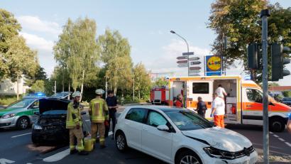 Bild: tr
Unfall bei der Einmündung der St.-Peter-Straße in die Mitterteicher Straße.
