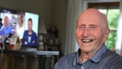 Bild: le
Den seltenen 99. Geburtstag feiert der älteste männliche Einwohner im Flosser Amt, Josef Lindner, im großen Familienkreis.