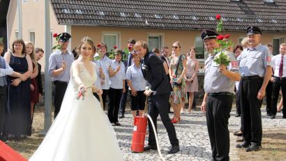 Bild: boj
Ohne Probleme schafften es Barbara und Daniel Böhm, das von der Feuerwehr Rottendorf gesteckte Löschziel zu erreichen.