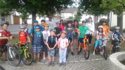 Bild: exb
Die Kinder genossen die Radtour zum Müllner-Hof.
