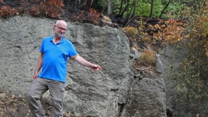 Bild: nm
Der stellvertretende Leiter des Forstbetriebs hat Sorgen. Ingo Greim berichtet von vier Waldbränden in jüngster Zeit. Bild: nm