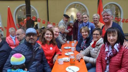 Bild: Kunz
Die Genossen feierten am Samstag auf dem "Roten Platz" ihr Schmalzbrotfest.