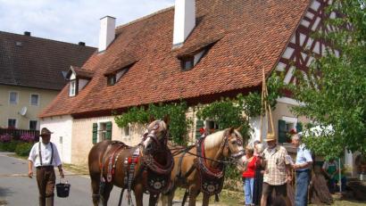 Bild: exb
Auf dem Gogelhof gibt es am Sonntag Pferde, Hufschmied und alte landwirtschaftliche Geräte in Aktion zu sehen.