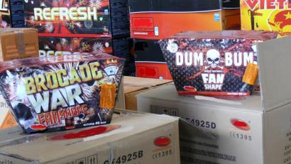 Bild: Bundesfinanzverwaltung/Zoll
Die sichergestellten Feuerwerkskörper.