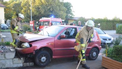 Bild: Benkhardt
Ein Hauseingang stoppt den VW Polo.