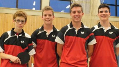 Bild: ttv
Die Jungen I mit Michael Ostermayer, Christoph und Johannes Schneider, und Nico Troglauer starten in der höchsten Spielklasse in Bayern.