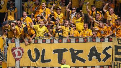 Bild: Friso Gentsch/dpa
Die Fans von Dynamo Dresden haben nicht den besten Ruf.