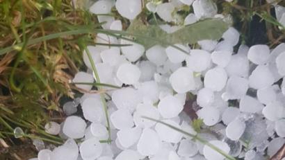 Bild: Dieter Müller
Hagel in Waldershof.