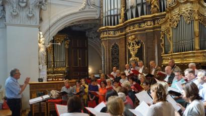 Bild: weu
Als Chorgemeinschaft gestalteten die Schönseer und Oberviechtacher Kirchenchöre im Passauer Dom gemeinsam mit dem Domorganisten Ludwig Ruckdeschel einen Gottesdienst.