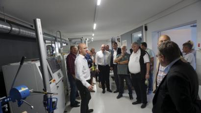 Bild: exb
Mitglieder des Bauausschusses besuchen „Labels24“.