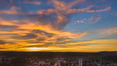 Bild: Thilo Hierstetter
Der Himmel am Mittwochabend über der Sulzbach-Rosenberger Altstadt.