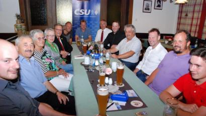 Bild: sche
Sie wollen die Politik im Landtag und Bezirkstag mitgestalten: Martin Preuß, Thomas Bärthlein (Fünfter und Sechster von links) sowie Henner Wasmuth und Harald Schwartz (Fünfter und Sechster von rechts).