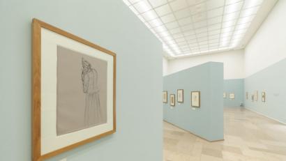 Bild: Lukas und Zink Fotografen
Ein Blick in die Ausstellung „Schlachter des guten Gewissens. Der Zeichner Paul Holz 1883-1938“ in Regensburg.