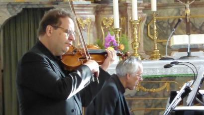 Bild: Ferdinand Schönberger
Mit ihrem Konzert erinnern Gerhard Urban (Violine) mit Hanns-Friedrich Kaiser (Klavier) an den Oberfpälzer Komponisten Anton Beer-Walbrunn.