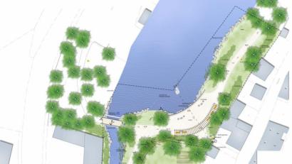 Bild: exb/Architekturbüro NRT
Der erste Bauabschnitt des Konzepts „Zukunft Stadtgrün“ umfasst den Bereich des La-Ville-du-Bois-Platz bis zum oberen Stadtteich.