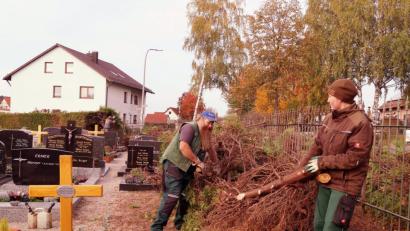 Bild: arw
Am Friedhof sind die Thujen nun Geschichte.