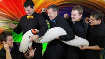 Bild: exb
Nicht nur einen Ohrwurm haben Bertomijo im Repertoire: Die A-cappella-Band gastiert am Samstag, 10. November, in Ehenfeld.