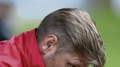 Bild: Alfred Schwarzmeier
Ein nachdenklicher Markus Dagner. Er ist nicht mehr Trainer beim FSV Waldthurn. 	Bild: A. Schwarzmeier