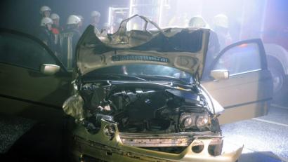Bild: gf
Nach dem Zusammenstoß mit einem Sattelzug war der BMW der Unfallverursacherin nicht mehr fahrtüchtig.