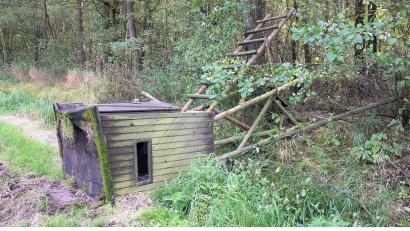 Bild: Johann Vornlocher
Das Umwerfen von Hochsitzen gehört zum Repertoire kompromissloser Tierschützer. Erst vor kurzem wurden in einem Revier in Pirkensee sechs zerstört. . Von lebensgefährlichen Attacken sprechen Jäger, wenn Sprossen angesägt werden.