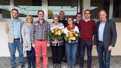 Bild: e
Bei der Ehrung (von links): Wolfgang Roggenhofer, Sylvia Wunschel, Konrad Moskal, Roswitha Schmidt, Stefan Walter, Helga Kummert, Daniel Pohl, Alexander Greiner und Roland Strehl.