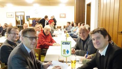 Bild: Josef Wieder
Erik Bergner vom Amt für Ländliche Entwicklung Oberpfalz (vorne links) und Baudezernent Oliver Seidel (rechts) informieren in Neunkirchen über die Chancen, für die Ortsentwicklung Fördergelder zu erhalten.