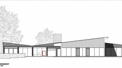 Bild: ld
So könnte der alte Umkleidebereich nach den Vorschlägen von Peter Haimerl und Judith Kinzl einmal aussehen.
Hinter den Wänden verbergen sich dann Seminarräume, Gatronomie und Café. Als Grundlage wurde die Skizze von den Gemeinderäten genehmigt.