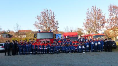 Bild: hme
Die 65 Prüflinge bestehen den Wissenstest zur Fahrzeugkunde.