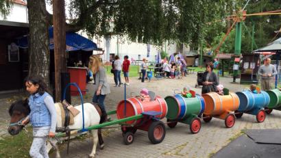 Bild: Gerhard Götz
Der Zug aus "Fasswagen" ist ein Markenzeichen des Ponyhofs in Steinberg am See. Findet sich kein Nachfolger für die Betreiberin Frieda Hinter, wäre die Gemeinde um eine Attraktion ärmer.
