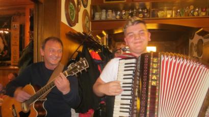 Bild: exb
Neue Gesichter beim Musikantentreffen: Merlin und Norbert Ritzer.