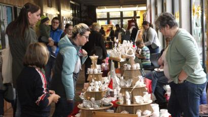 Bild: Hirsch
Ein großes Angebot wartete auf die Besucher beim Hobbykünstlermarkt.