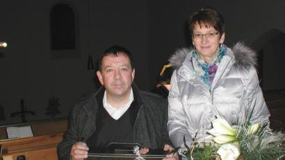 Bild: ld
Regionalkantor Stephan Merkes und Irmgard Schmalzbauer gestalten in der Pfarrkirche in Brand ein abwechslungsreiches Programm.