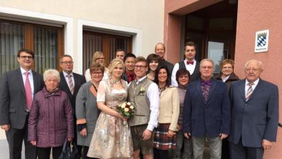 Bild: bk
Es war Liebe auf den ersten Blick: Vanessa Rittner und Kevin Katz sind nun ein glückliches Paar. Das sehen auch die vielen Gratulanten so.