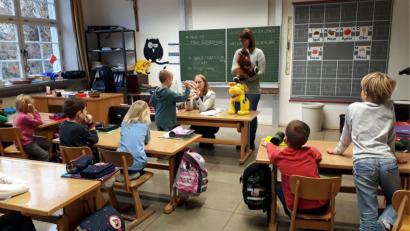 Bild: exb
Zahnarztbesuch in der Friedenfelser Grundschule.