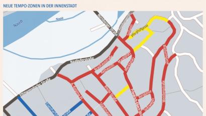 Bild: exb
Zwei Tempo-Zonen werden künftig in der Schwandorfer Innenstadt gelten.