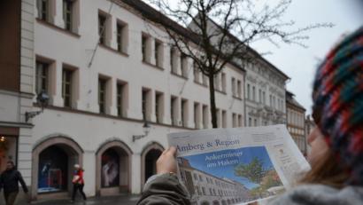 Bild: upl
Was wird aus dem ehemaligen Kaufhaus Storg in der Bahnhofstraße? Der Ankermieter ist laut Gewerbebau noch immer am Haken. In diesem Jahr wird sich im Leerstand aber nichts mehr tun.