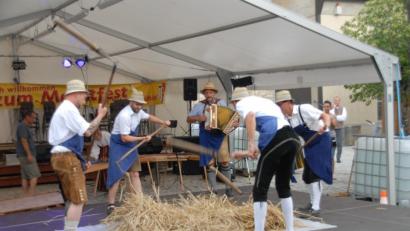 Bild: pop
Drischldrescher am Marktfest in Schmidmühlen.
