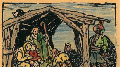 Bild: bjp
Zur Friedensweihnacht 1945 illustrierte Carl Storch das idyllische Krippenlied "O Wunna über Wunna". Diese und weitere Kunstwerke zum Thema "Weihnachtslieder" sind ab 7. Dezember in der Winterausstellung des Kemnather Museums zu betrachten. Repro: bjp