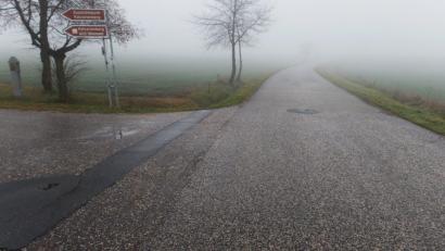 Bild: Brendel, Hubert (BR)
Mehrheitlich beschließt der Marktgemeinderat in seiner Jahresabschlusssitzung, dass die Gemeindeverbindungsstraße von Thurndorf nach Sassenreuth ab der Zufahrt zum Kalvarienberg (links im Bild) in den Wintermonaten gesperrt wird.